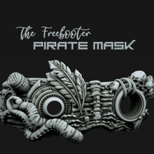 pirate mask fashion glasses octopus chest skeleton bones spine lens anchor rope compass sword barrel treasure skull feather tentacles boat 3d print model - Mito3D