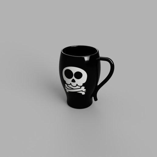 pirate tasse la maison des boissons les ustensiles de cuisine jar coupe 3D print model - Mito3D