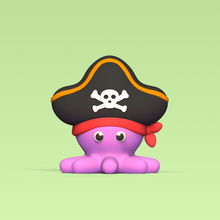 pirate octopus 3d print model - Mito3D