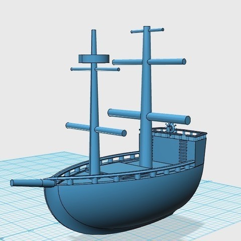 pirate ship game vehicles makeitfloat 3D print model - Mito3D