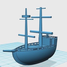 bateau de pirate jeu des véhicules makeitfloat 3d print model - Mito3D