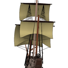 pirata navio 3d impressão arte fusion360 3d print model - Mito3D