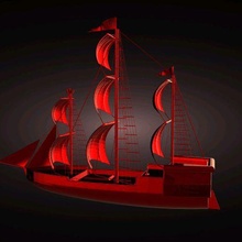 pirate ship 3d print model - Mito3D