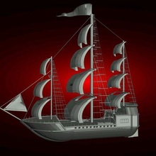 pirate navire 3d print model - Mito3D