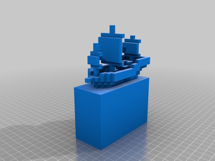 pirata nave 3 Minecraft 3d stampa 3d print model - Mito3D