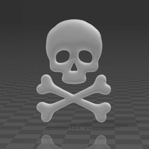 pirate skull bones 3D print model - Mito3D