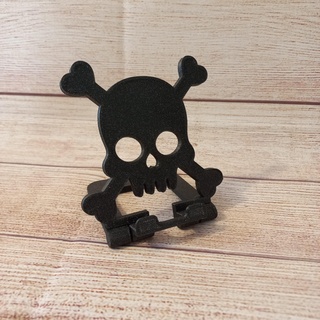 pirate skull cell phone holder support smartphone mobile 3d print model - Mito3D