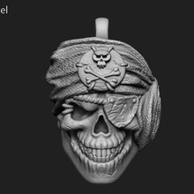 pirata calavera vol 1 impresión 3d de la modelo joyería ornamento plata horror anceint lujo el esqueleto anillo 3d print model - Mito3D