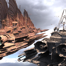 pirates airships 2 3d print model - Mito3D