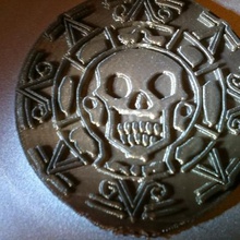 pirates caribbean coin 1 piece art coins badges potc ghost archipelago 3d print model - Mito3D