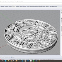 pirates carribean medallion jewelry ghost coffer phantom chest spanish gold coin curse black pearl treasure printable movie jack sparrow pound cash art coins badges 3d print model - Mito3D