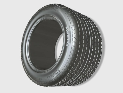 pirelli cinturato p7 tire 345 35 vr 15 rear Game tyre countach lamborghini 3d print model - Mito3D