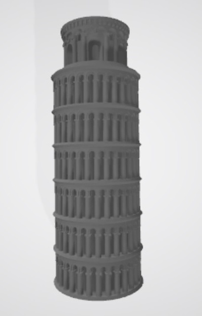 pisa torre 3d print model - Mito3D