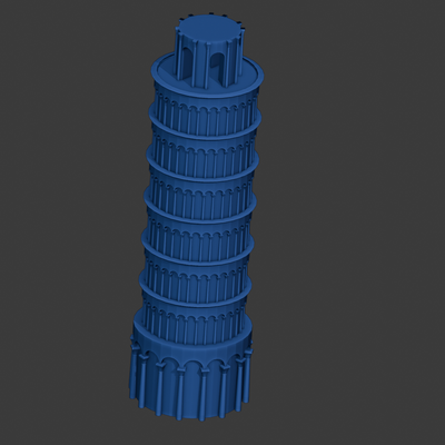 pisa kule mimari tarih tarihi tanınmış anıt i̇talya dekorasyonlar 3d print model - Mito3D