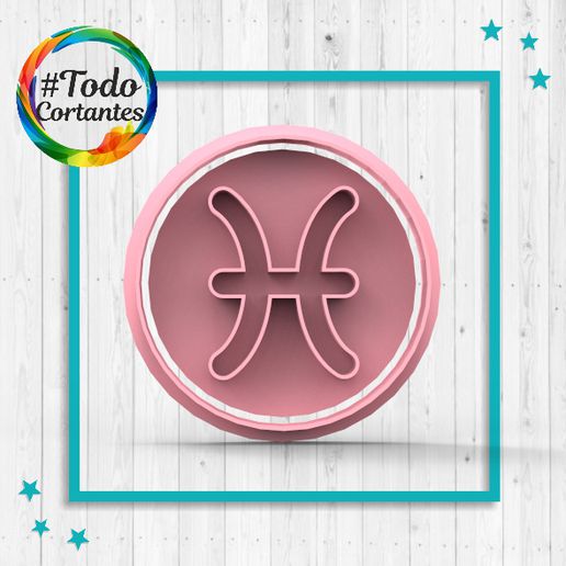 Piscis cortador zodíaco Aries acuario Capricornio Tauro cáncer León Virgo libra Escorpión Sagitario Geminis corte Galleta masa pastel 3D print model - Mito3D