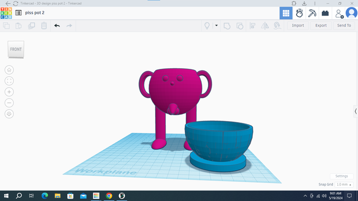 pisse pot 2 accueil maison planteur bureau crayon titulaire soutien cuisine plante humour drôle mignonne 3d print model - Mito3D