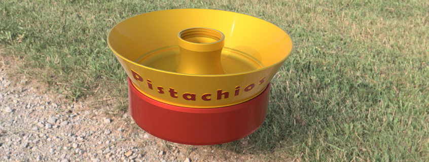 pistachio shell snackbox box container nuts salt scarce bowl snack 3d print model - Mito3D
