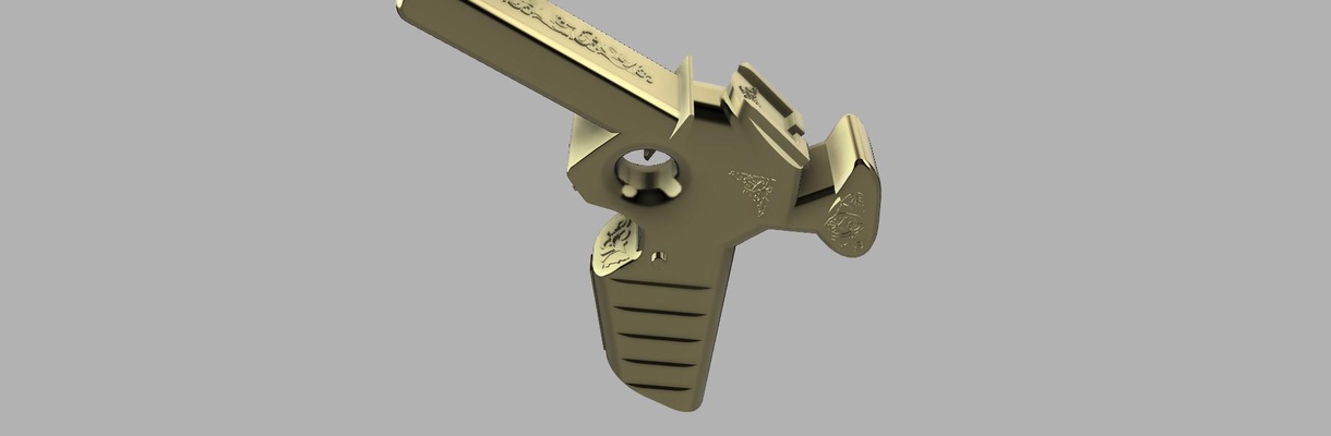 pistone fantasia pistola 3d print model - Mito3D