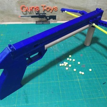 pistola arco de la impresora 3d gunstoys funcional bbs 6mm varios partes mini airsoft arma fuego goma 3d print model - Mito3D
