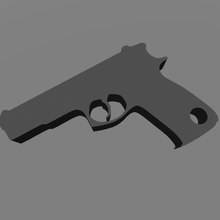 pistolet cz 75 porte clés 3d print model - Mito3D