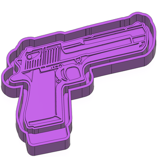 pistola fresca stl muffa alloggi 3d modello modanatura macchina vuoto silicone rendere fabbricazione vassoio 3d print model - Mito3D