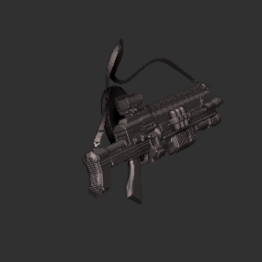 pistol gun game weapon rifle zbrush 3D print model - Mito3D