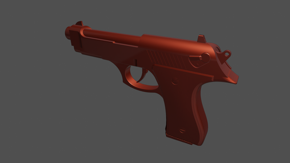 pistol gun pistol gun weapon toy military 3d print printable model realistic  3d print model - Mito3D