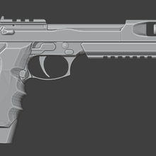 pistol m92 burton v2 biohazard 1 18 action figure joytoy gi joe diorama props 3ddios 3d print model - Mito3D