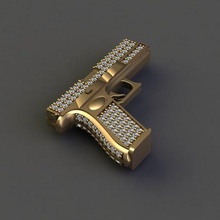 tabanca kolye gümüş altın platin lüks takı 3dm model 3d Yazdır stl Solitaire yazdırılabilir fantezi yüzük düğün 3d print model - Mito3D