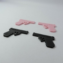 pistol rings hoop3d aropistola arospistola aros3d arosmoda fashionaros hoops 3d print model - Mito3D