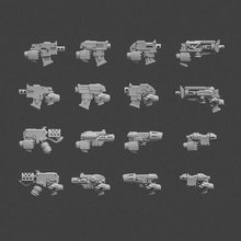 pistols upscaled 3d print model - Mito3D