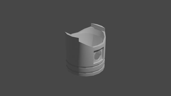 piston ash tray art ashtray poly my summer car 3d print model - Mito3D