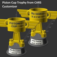 piston cup trophy customizer various openscad winner award 3d print model - Mito3D