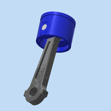 piston key ring various link rod keyring engine gadget 3d print model - Mito3D