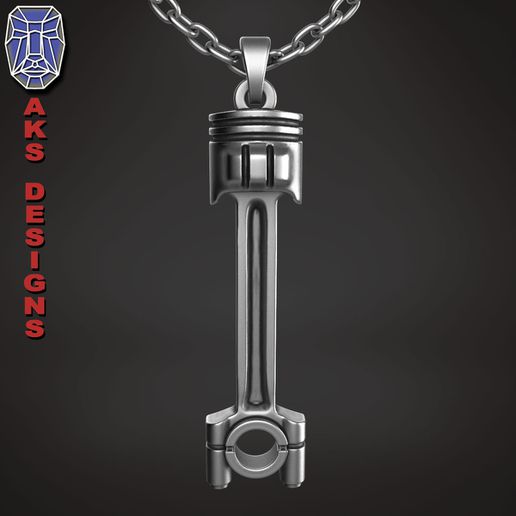 piston v1 biker pendant jewelry 3D print model - Mito3D