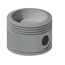 pistonhead Aschenbecher verschiedene Kolben-Kopf 3d print model - Mito3D