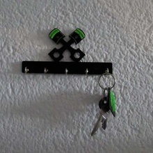 pistons clé titulaire soutien mural cles clefs Ménage maison piston 3d print model - Mito3D