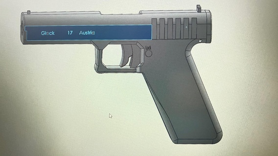 Pistole 3d print model - Mito3D