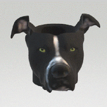 Cova touro cão companheiro companheiros pitbull 3d print model - Mito3D