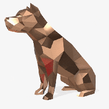 çukur Boğa şekil Pitbull köpek memeli Sanat hediye Yazdır 3dprint hayvan dekor heykelcik minyatürler heykel oyuncak 3d print model - Mito3D
