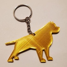 fosse taureau porte clés gadget pitbull pit bull chien chiens animal compagnie animaux domestiques accessoire accessoires 3d print model - Mito3D