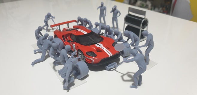 pit crew - formula one stop slot car scale 1 32 cars carrera scalextric 43 3d print model - Mito3D