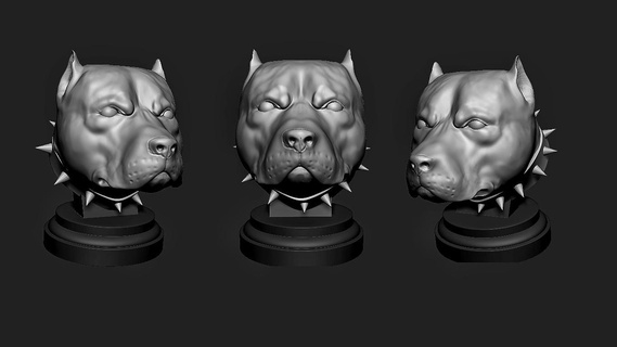 pitbull pitbull trophy  3d print model - Mito3D
