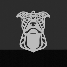 pitbull american bull Anhänger Schmuck Kette Hund 3d print model - Mito3D