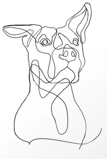pitbull art earring 3d print model - Mito3D