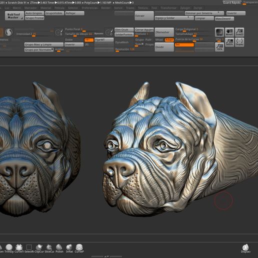 pitbull dog ring jewelry american mascot rings 3D print model - Mito3D