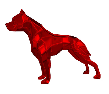 pitbull chien fosse taureau mammifère art cadeau animal compagnie décor miniatures sculpture statue jouet 3d print model - Mito3D