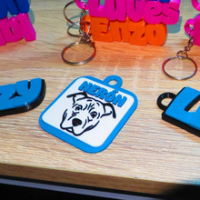 pitbull identifier  keychain mascot pitbull tag plate identifier 3d print model - Mito3D