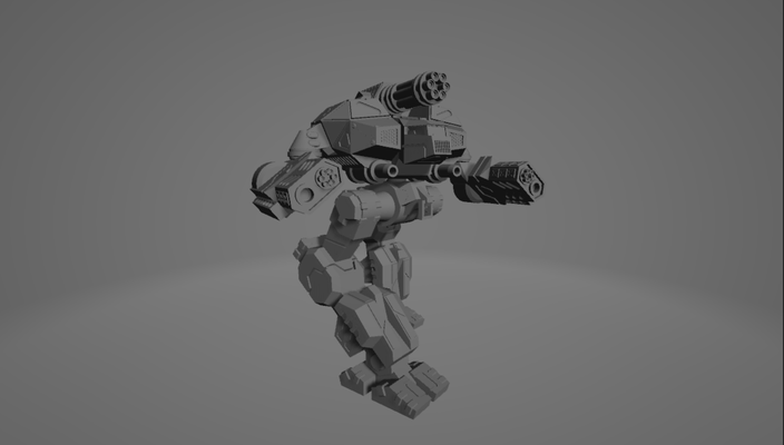 pitbull mecha jeu battletech 6mm hexadécimal jeu 3d print model - Mito3D