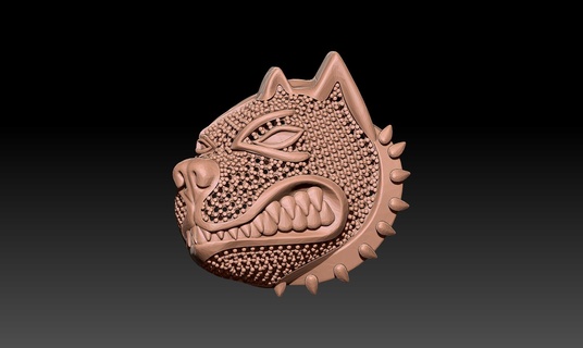 pitbull colar joalheria 3d print model - Mito3D